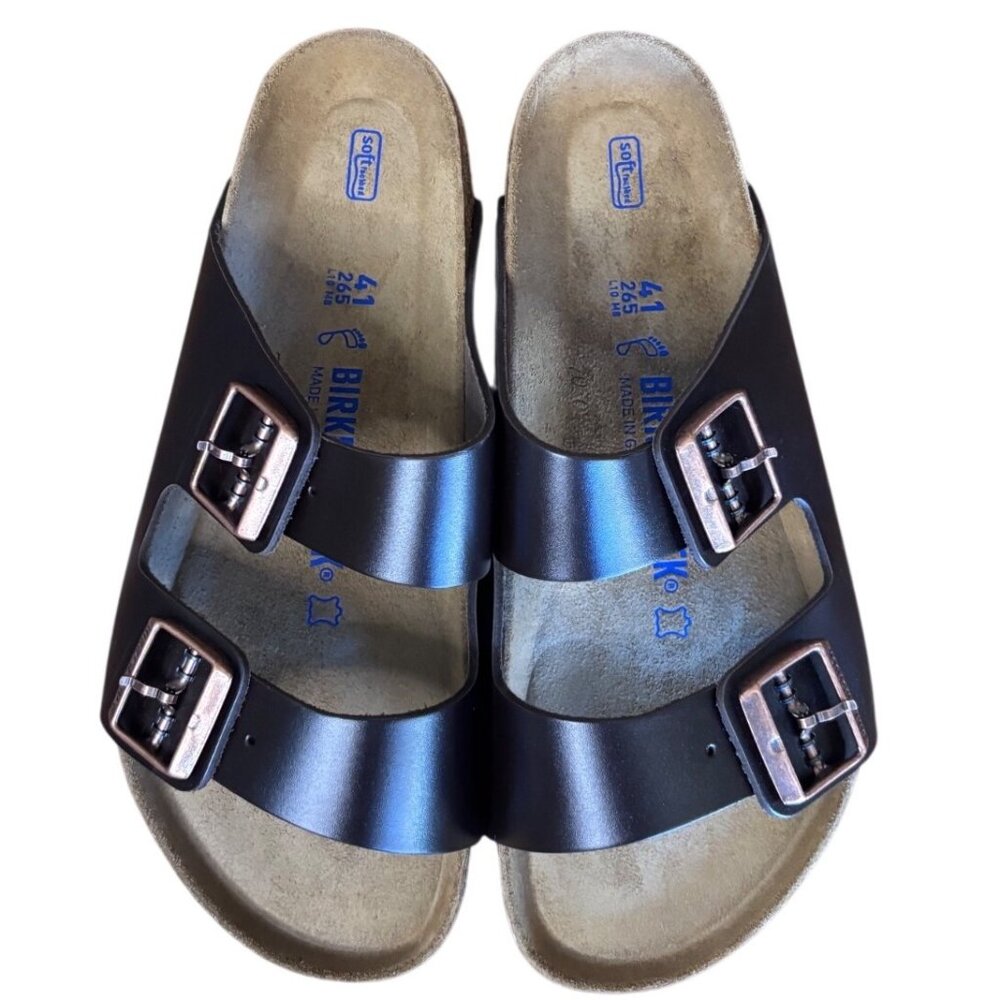 Birkenstock Arizona Soft Footbed Oiled Leather Sandals Size 10 EU 41 Women New